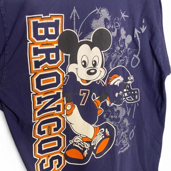 y2k mickey mouse x denver broncos T-shirt - Picture 2 of 4